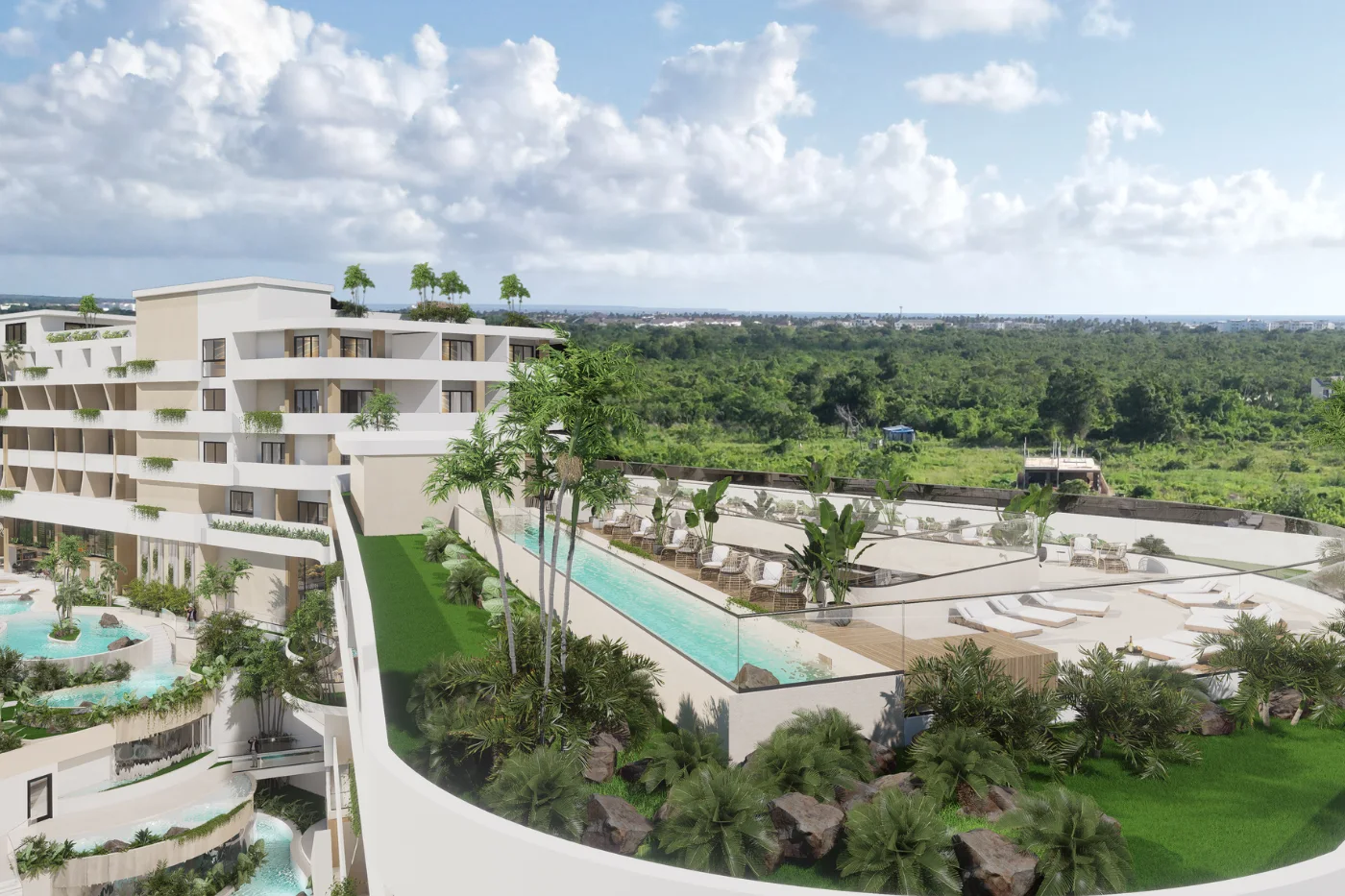 Sumérgete en el lujo y la relajación. Nuestras amenidades tipo resort están pensadas para ofrecer momentos inolvidables. Disfruta de la piscina, áreas sociales y un ambiente de exclusividad que garantiza un flujo constante de visitantes y una alta valoración de tu propiedad.